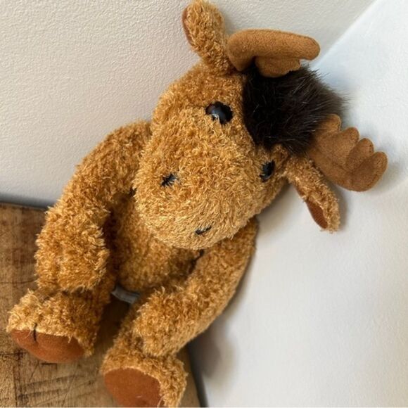 Curly Critters Monty the Moose 11" Stuffed Animal Plush Toy Great Used Condition - Picture 1 of 10